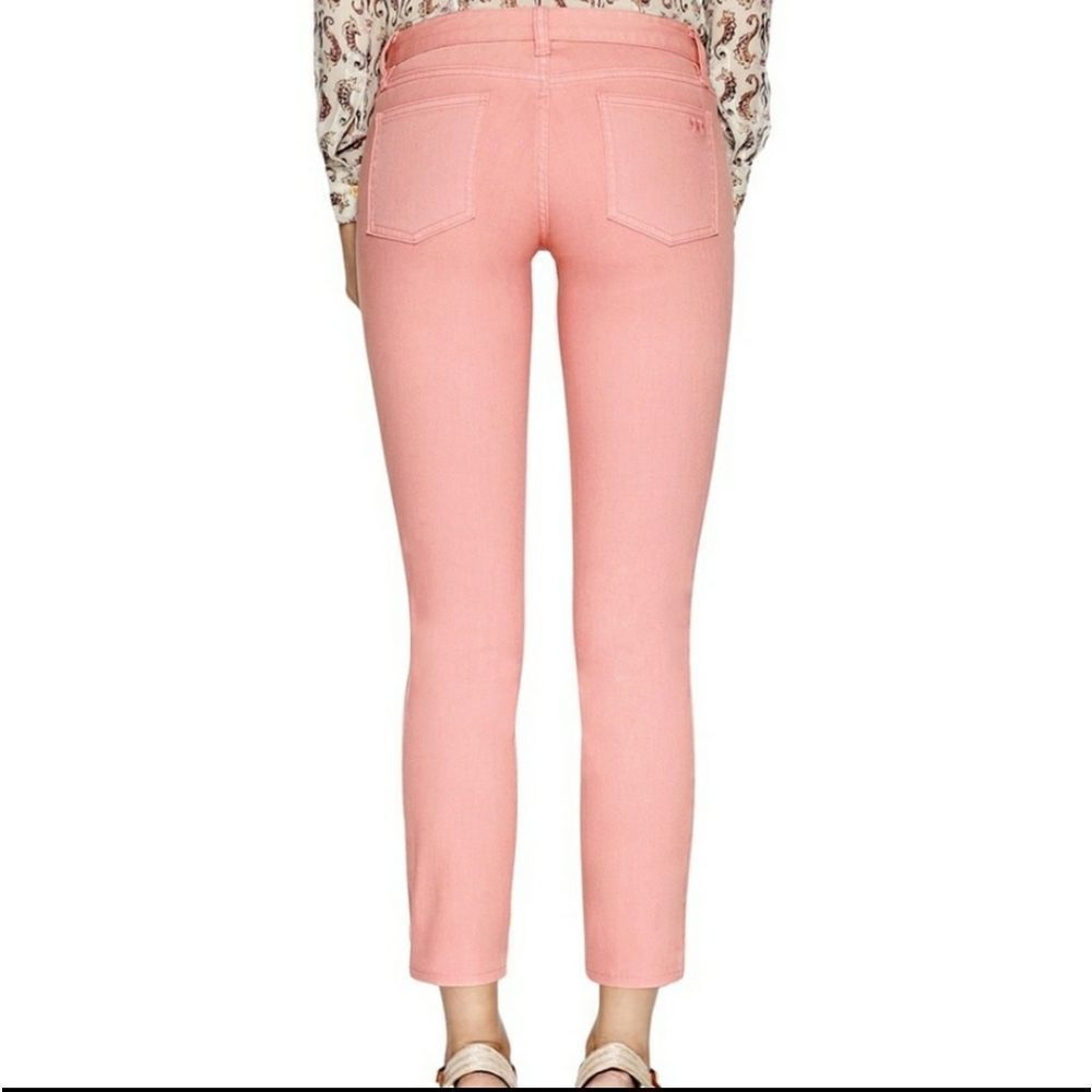 Tory Burch Alexa Rose Quartz Cropped Skinny Jean